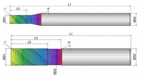 VHM Schruppfräser  mit IK   4.00 mm