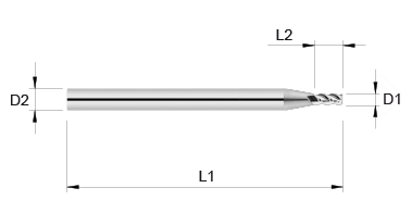 VHM Schaftfräser     0.60 mm