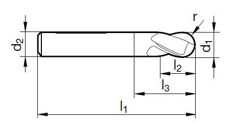 VHM Vollradius-Kopierfräser   8.00 mm