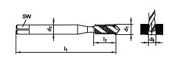 Maschinen-Gewindebohrer SL M 5