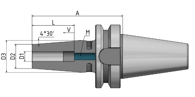 Schrumpffutter 3° BT40 4-130