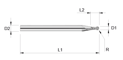 VHM Vollradiusfräser     0.20 mm