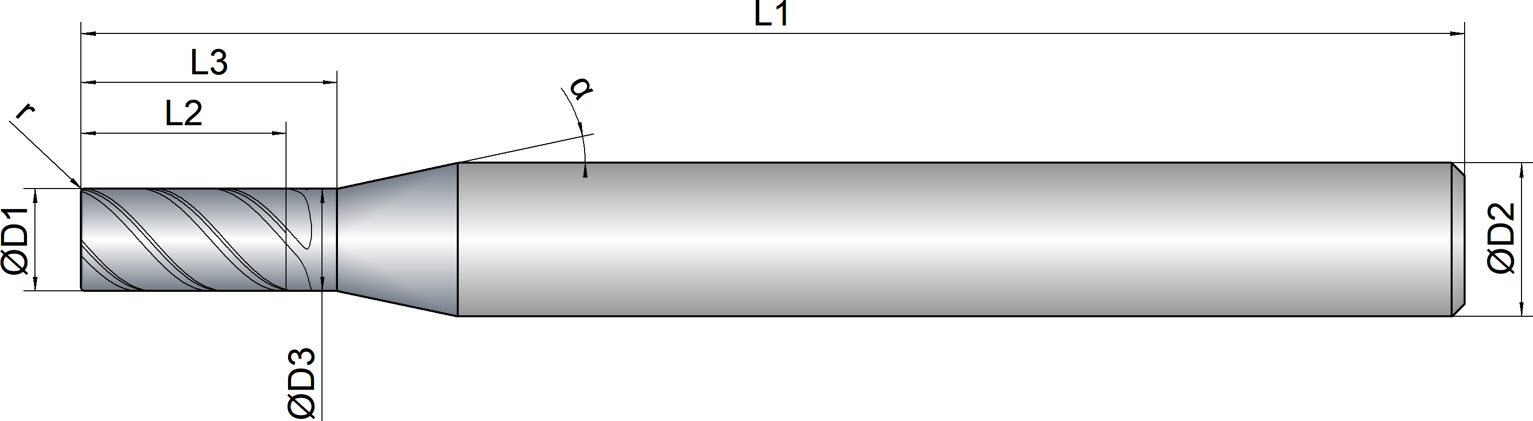VHM Schaftfräser     4.00 mm