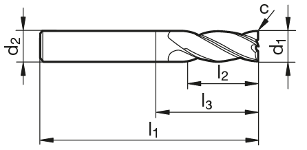 VHM Universal-Schaftfräser  9.00 mm
