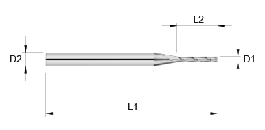 VHM Schaftfräser     0.80 mm