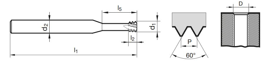VHM Mikro-Gewindefräser 3 x D  UNF 1/4