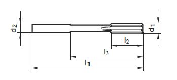 HSS-E-Maschinenreibahle ø 6.200 H7