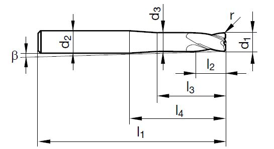 VHM Hart-Kopierfräser HP 100   6.00 mm