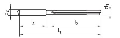 Einlippenbohrer E100 50 x D 3.57 mm