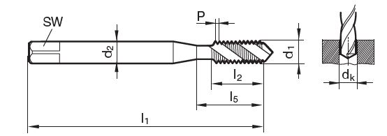 Masch.-Gewindebohrer TG 100 T SL  UNC 1/2 - 13