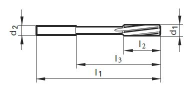 VHM-NC-Maschinenreibahle ø 3.100 H7