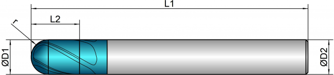 VHM Vollradiusfräser HSC  10.00 mm