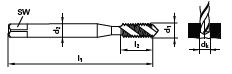 Maschinen-Gewindebohrer SL M 2