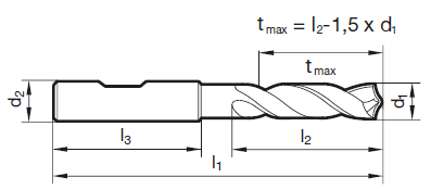 TS-Drill ohne IK, 5 x D 5.40 mm (UNI)