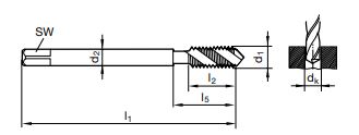 Maschinen-Gewindebohrer SL M 16
