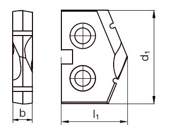 Wechselplatten (Aluminium-Geometrie) 19.00 mm