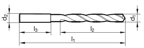 Spiralbohrer m. ver. Zyl.schaft 7.30 mm
