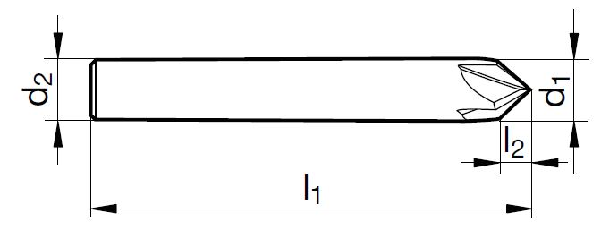 VHM-Entgrater SM 741   8.00 mm 60°