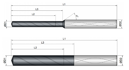 VHM Bohrer mit IK, 5 x D 2.80 mm (UNI)