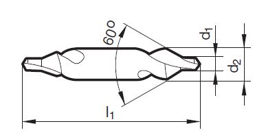 Zentrierb. o. Fl.. Form A. 60° / 120° 1.60 mm 