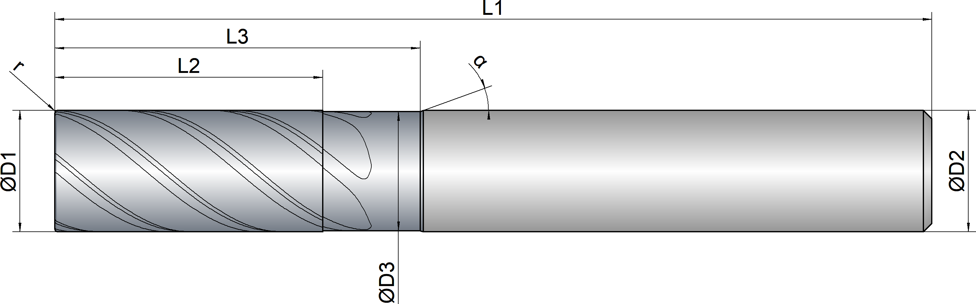 VHM Schaftfräser     6.00 mm