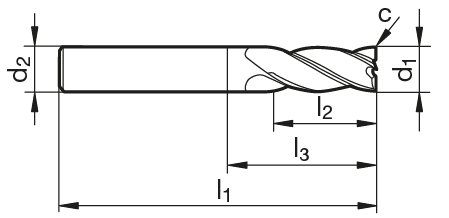 VHM Universal-Schaftfräser  8.00 mm
