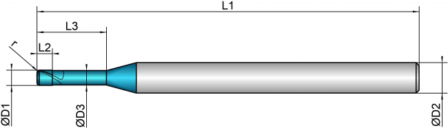 VHM Mikro-Torusfräser HSC    2.00 mm