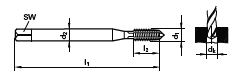 Maschinen-Gewindebohrer DL M 3.5