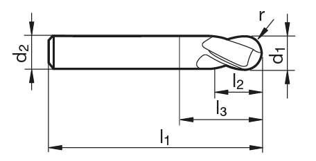 VHM Vollradius-Kopierfräser  10.00 mm