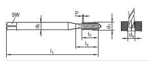 Masch.-Gewindebohrer TG 100 GG DL M12