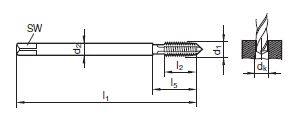 Masch.-Gewindebohrer TG 100 T DL M5
