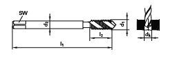 Maschinen-Gewindebohrer SL M 8