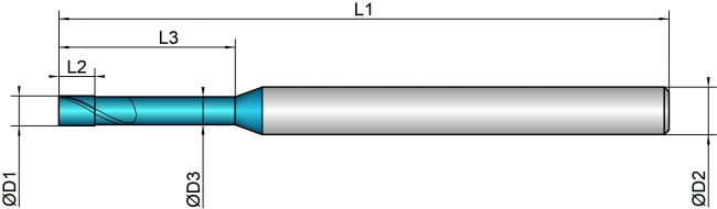 VHM Mikro-Schaftfräser HSC    2.00 mm