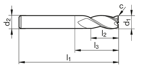 VHM Bohrnutenfräser  3.00 mm
