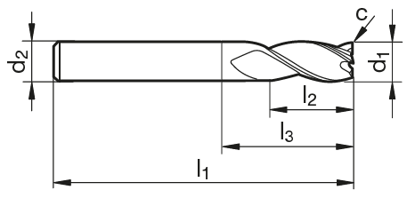 VHM Bohrnutenfräser  2.00 mm