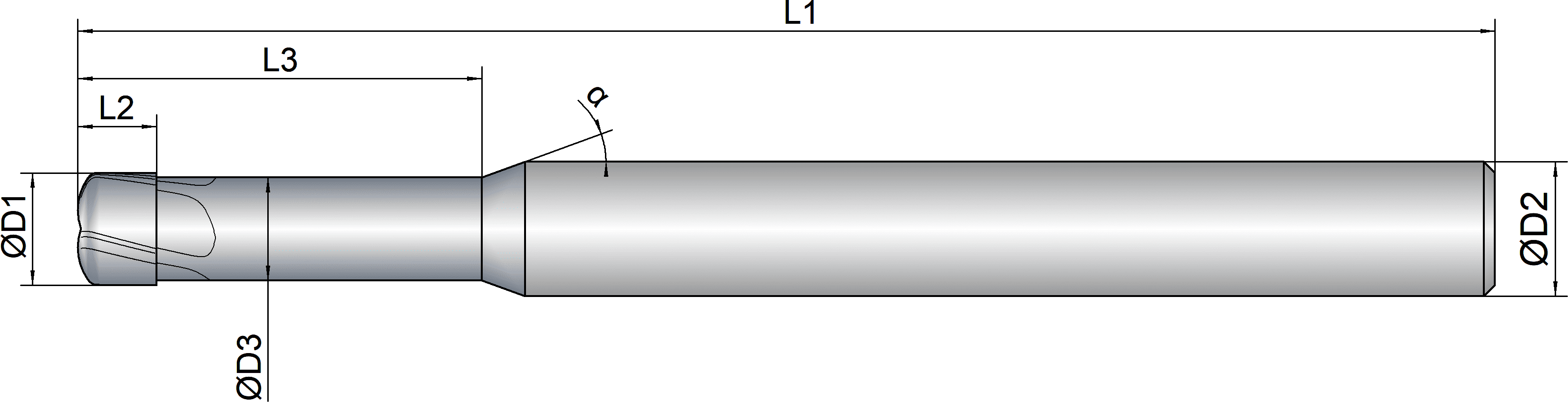 VHM Stirntorusfräser   5.00 mm