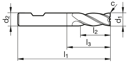 VHM Schaftfräser TF 100 MASTER-MILL P  10.00 mm