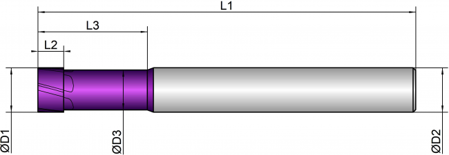 VHM Stirntorusfräser HSC    2.00 mm