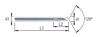 NC-Anbohrer 120° ø 1.30 mm