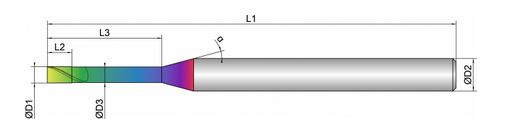 VHM Schaftfräser    0.80 mm