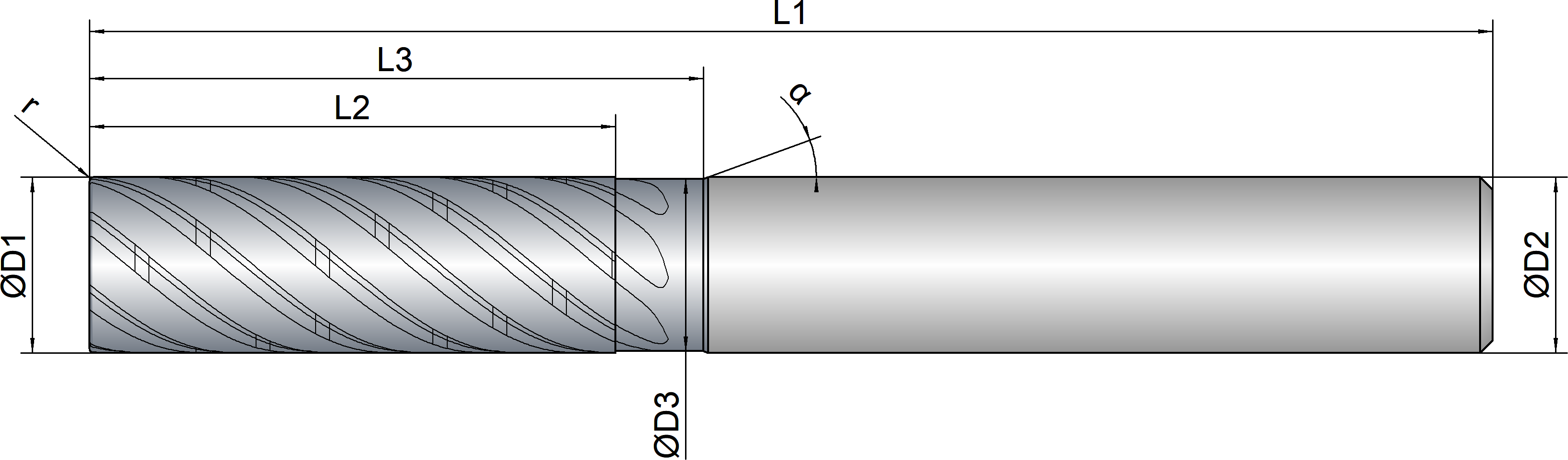 VHM Trochoidalfräser     8.00 mm