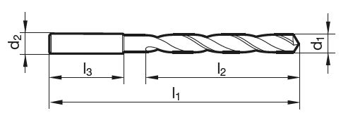 Spiralbohrer m. ver. Zyl.schaft 4.80 mm
