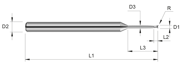 VHM Schaftfräser     1.70 mm