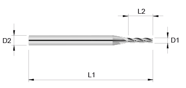 VHM Schaftfräser     1.00 mm