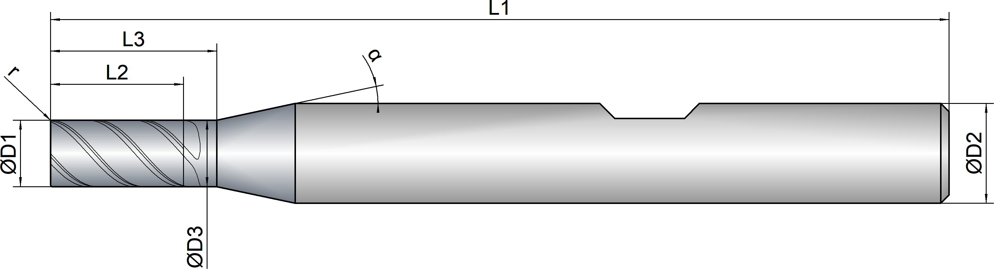VHM Schaftfräser     4.00 mm
