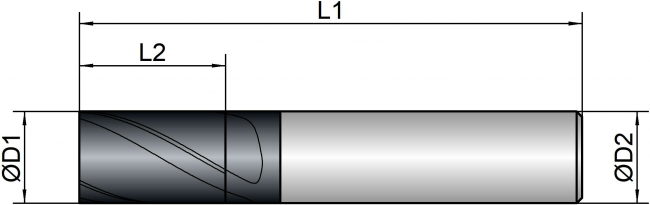 VHM Mini-Schaftfräser    2.00 mm