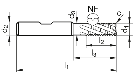 VHM Universal-Schruppfräser HS 100 U  12.00 mm