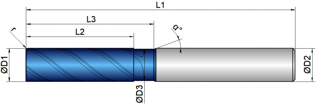 VHM Schaftfräser     2.50 mm