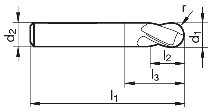 VHM Vollradius-Kopierfräser  3.00 mm