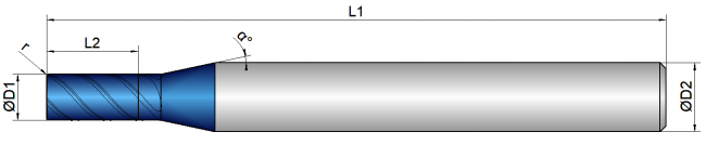VHM Schaftfräser     2.00 mm